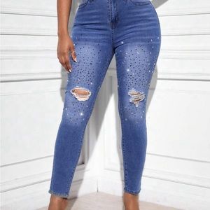 Rhinestone jeans